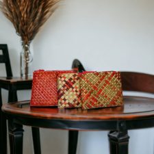 Orange Pandan Leaves Wallet